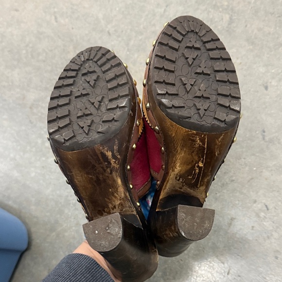 Coach Multicolor Patchwork Leather Mules - Picture 4 of 5